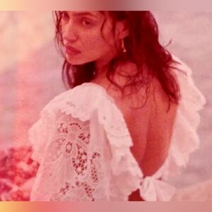 ZIMMERMANN LULU RUFFLED CUTOUT MINI DRESS SZ AU2, US 6-8